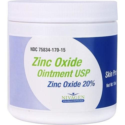 Zinc Oxide Ointment USP 20% | For Diaper Rash, Chafed Skin, Protects From Wetness, Relief From Poison Ivy, Poison Oak, & Poison Sumac | 15oz Jar Of Zinc Oxide