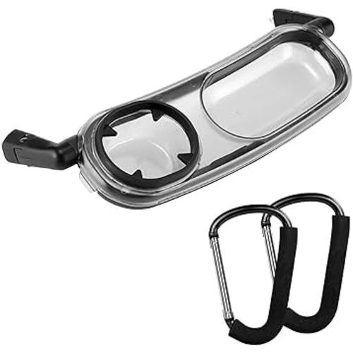Uniqify Snack Tray with Bonus Carabiner Clips – Compatible with Uppababy VISTA, VISTA V2, Cruz, Cruz V2, RumbleSeat, RumbleSeat V2