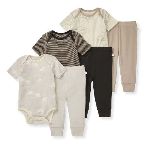 Swaying Branches Organic Short Sleeve Bodysuit & Pant Set 3 Pack – Burt's Bees Baby