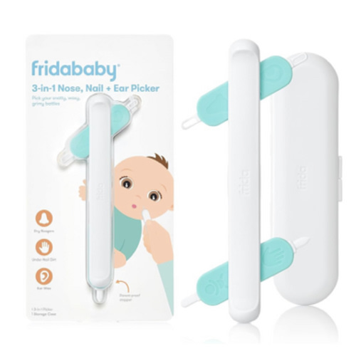Frida Baby 3-in-1 Nose, Nail + Ear Picker by Frida Baby the Makers of NoseFrida the SnotSucker, Safely Clean Baby's Boogers, Ear Wax & More