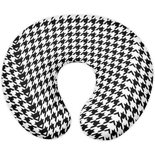 Houndstooth Nursing Pillow Covers Stretchy Breastfeeding Pillowcase Breastfeeding Pillow Slipcover,Tummy Time, Baby Sitting Support, Awake-Time Support,Pillow Cover Only