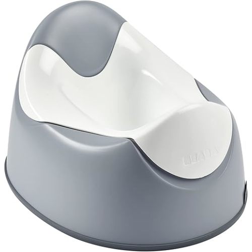 BEABA Ergonomic Training Potty, Provides Comfort and Support, Lightweight & Portable, Compact Toddler Potty (Cloud)