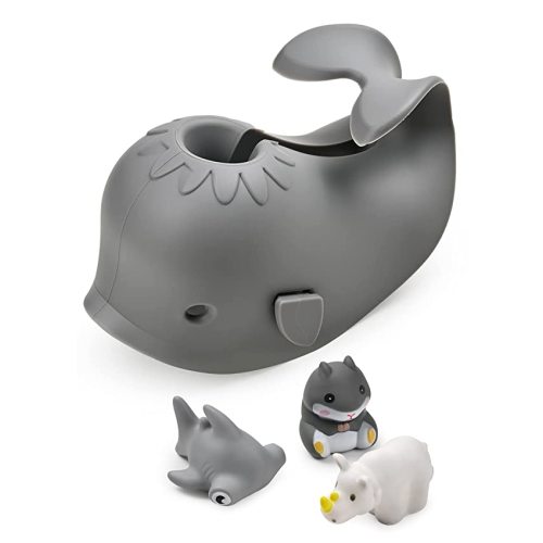 Mandoo Faucet Cover Bathtub Baby, Bath Spout Cover for Baby, Bath Faucet Cover for Kids, Tub Spout Cover Bathtub Faucet Cover Kids Safety, Protection Baby Universal Bath Silicone Toys Whale Grey