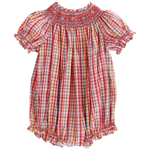 Sorbet Plaid Bishop Romper