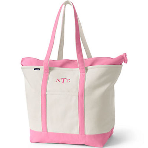 Extra Large Natural 5 Pocket Open Top Canvas Tote Bag | Lands' End