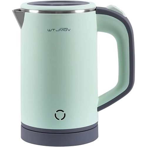 Small Electric Kettle Stainless Steel, 0.8L Portable Tea Kettle Auto Shut-off, Low Power Hot Water Kettle for Camping, Travel, Office and More