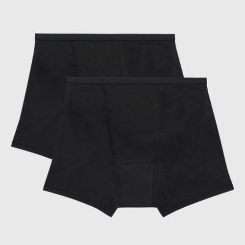 Hanes Women's 2pk Super Period Boy Shorts - Black 9