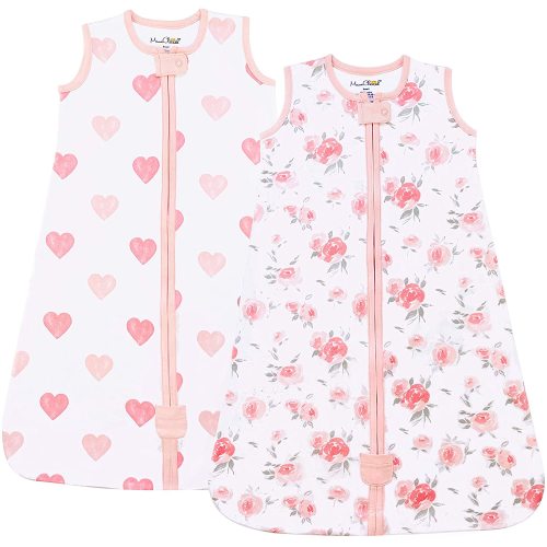 Mama Cheetah Sleep Sack, 0.5 TOG Organic Cotton Baby Wearable Blanket, Swaddle Transition Sleeping Bag with 2-Way Zipper, 6-12 Months