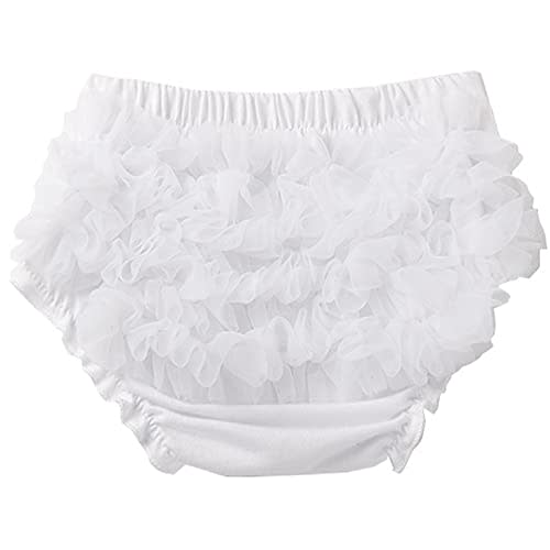 UTTPLL Infant Baby Boys Girls Diaper Covers Bloomer Mesh Ruffled Tiered Bloomers Elastic Briefs Cute Cotton Baby Girl Shorts