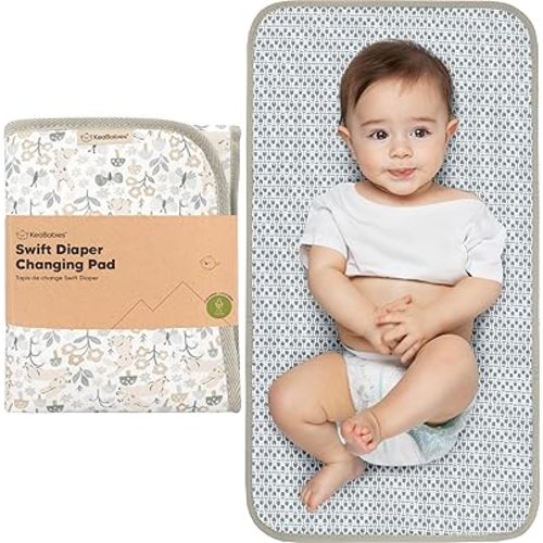 Portable Diaper Changing Pad - Waterproof Foldable Baby Changing Mat - Travel Diaper Change Mat - Lightweight Changing Pads for Baby - Baby Changer - Machine Washable (Prairie)