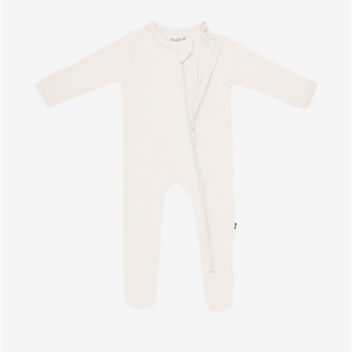 Zippered Footie in Oat | Baby Footie Pajamas | Kyte Baby
