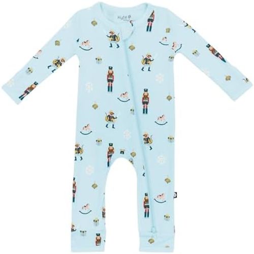 KYTE BABY Unisex Rayon Made From Bamboo Zippered Rompers 0-24 Months