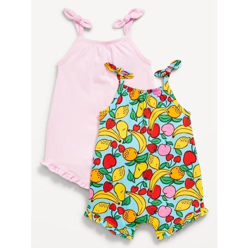Sleeveless Tie-Knot One-Piece Romper 2-Pack for Baby | Old Navy