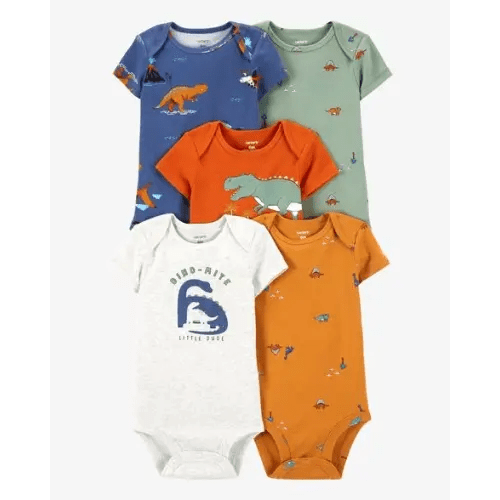 Baby 5-Pack Short-Sleeve Bodysuits - Carter's | Carter's