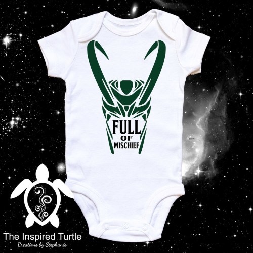LOKI-Full of Mischief | Funny baby clothes| baby gift| cute baby clothing| funny gift| baby bodysuit | Avengers | Loki | God of mischief