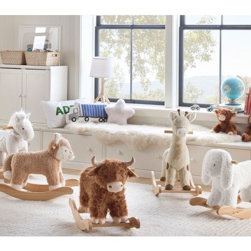 Sherpa Fox Plush Nursery Rocker