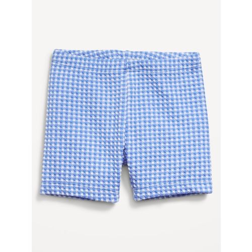 Rib-Knit Lettuce-Edge Biker Shorts for Toddler Girls