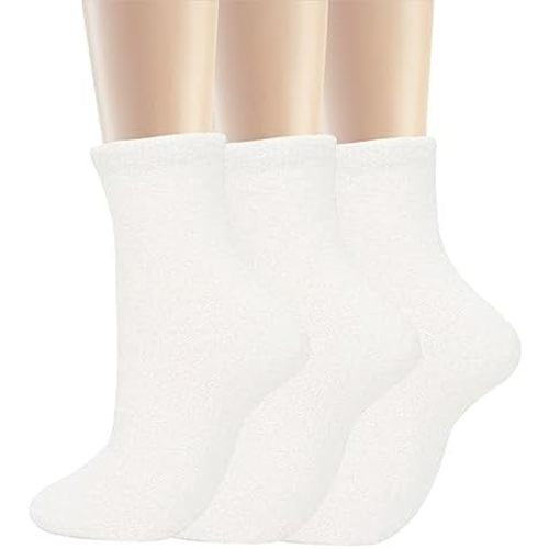 UTTPLL Fuzzy Socks With Grips Women Non Slip Hospital Socks Winter Fluffy Socks Warm Cozy Thick Plush Slipper Socks