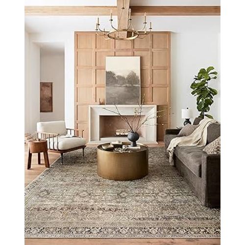 Loloi II Layla Olive/Charcoal 5'-0" x 7'-6" Area Rug