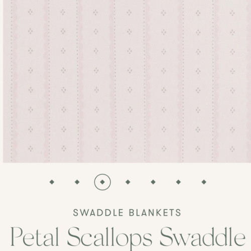 Petal Scallops Swaddle - Pink | Gooselings