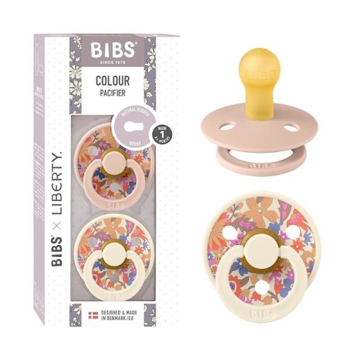 BIBS x Liberty Colour Pacifier, 0-6 Months, 2-Pack, June Blossom Blush Mix