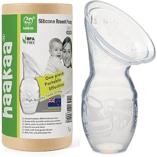 Haakaa Silicone Breastfeeding Manual Breast Pump Milk Pump 100% Food Grade Silicone BPA PVC and Phthalate Free