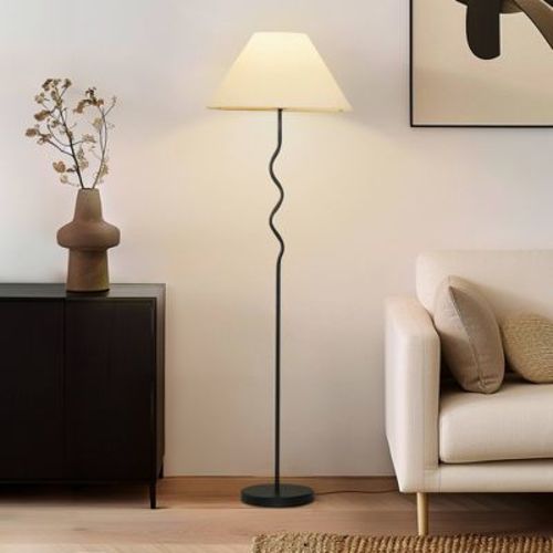 Brightech Squiggle Mid-century Dimmable (includes Led Light Bulb) Floor Lamp Matte Black