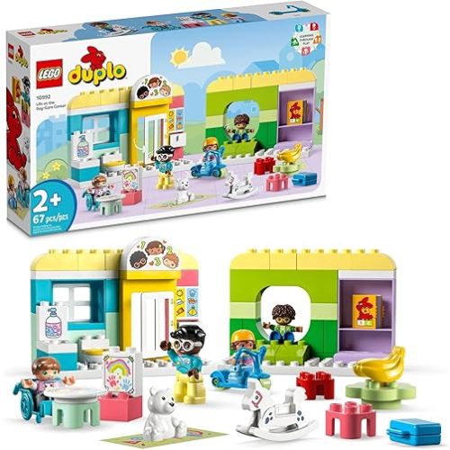LEGO DUPLO Town Life at The Day-Care Center 10992, Early Childhood STEM Building Toy Set for Toddlers, Boys and Girls That Stimulates Creativity and Hands-on Learning