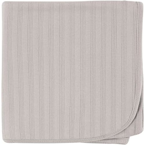 Touched by Nature Unisex Baby Organic Cotton Swaddle, Receiving and Multi-purpose Blanket, Gray, One Size