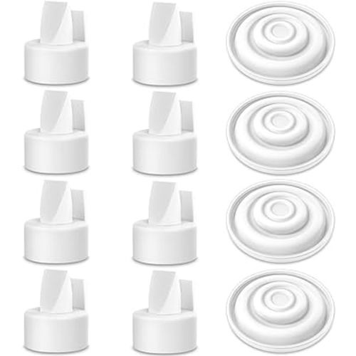 [12-Count] Papablic Pump Parts Compatible with Spectra S1, S2 and 9 Plus, Incl 8-Count Duckbill Valves for Spectra and Medela Pump in Style, 4-Count Silicone Membrane for Spectra Backflow Protector