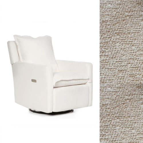 Oilo Flynn Recliner w/ Power in Cottage Flax