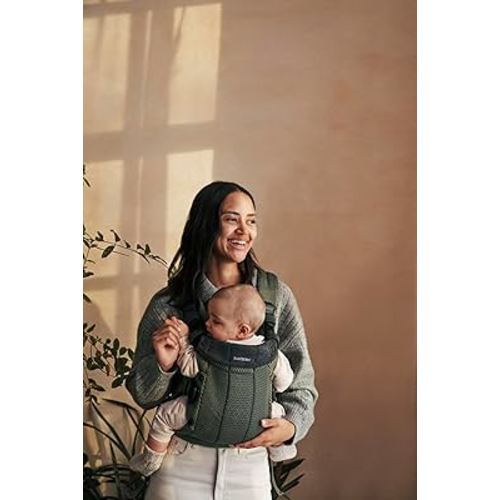 BabyBjörn Baby Carrier Harmony, Dark Green, 3D Mesh | 3-in-1 Ergonomic Baby Carrier; Newborn, Facing-in, Outward-Facing, and Back Carrying Positions Supported (7-40 lbs), Newborn to Toddler