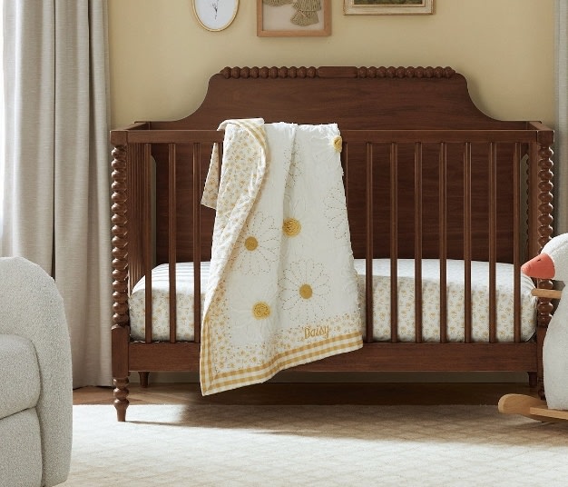 Chris Loves Julia 4-in-1 Turned Wood Convertible Crib