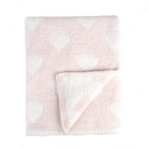 Tadpoles Ultra-Soft Chenille Knit Baby Blanket - Blush/White