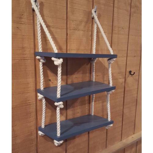 Nautical Rope Shelf, 3 Tier Rope Shelf, Nautical Shelf, Nautical Nursery, Swing Shelf, Nursery Shelf, Hanging Shelf, Shelving Coastal Decor