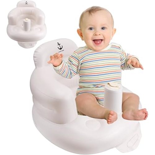 Inflatable Baby Seat, Baby Sit Up Chair with Built-in Air Pump, Baby Chairs for Sitting Up (3-36 Months), Versatile Infant Floor Seat, Toddler Beach Chair, Baby Activity Chair, Portable Baby