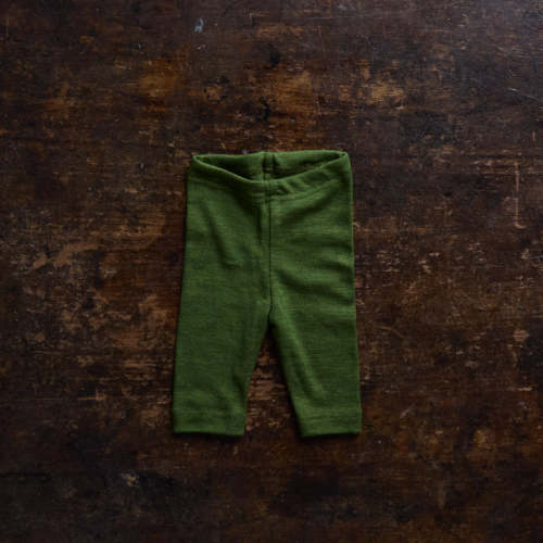 merino wool + silk leggings | 3-6 months forest