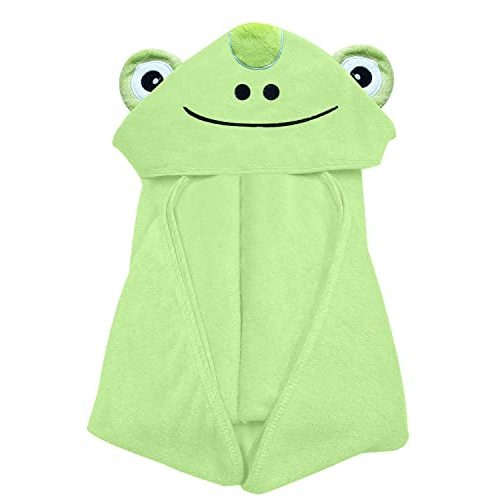 YOYOO Premium Bamboo Baby Bath Towel – Ultra Soft Organic Hypoallergenic Baby Hooded Towels for Babies - Newborn Essential Cute Green Frog-Perfect Baby Registry Gifts for Boy Girl