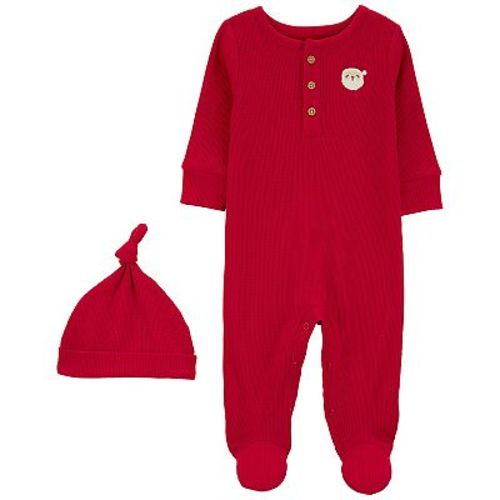 Baby Carter's 2-pc. Santa Red Sleep & Play & Cap Set