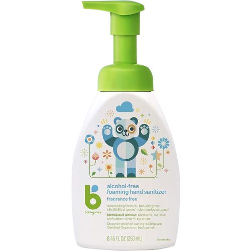 Babyganics Alcohol-Free Foaming Hand Sanitizer, Fragrance Free, 8.45oz Pump Bottle