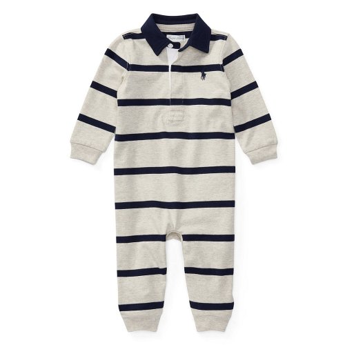 Ralph Lauren Baby Boys Rugby-Stripe Coveralls
