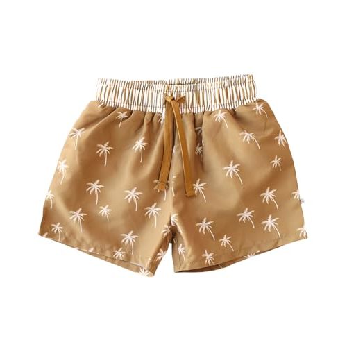 Caden Lane Boys Swim Trunks, Chlorine Resistant, Quick-Drying, Stretchy Swim Shorts with Mesh Lining for Baby, Toddler & Kids