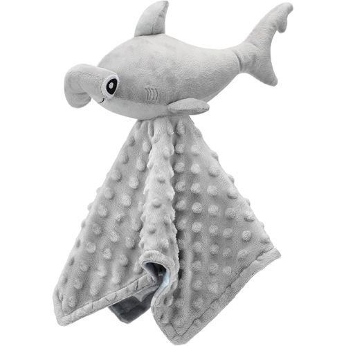 Hammerhead Shark Security Blanket Plush Baby Snuggle Lovey Blanket for Babies and Toddlers Soft Cuddly Companion Unisex for Newborns Ocean Themed Decor