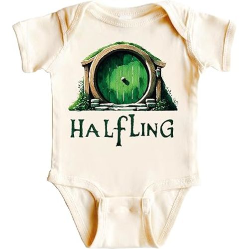 Halfling Baby Bodysuit, Nerdy Baby Gifts, Hobbit Door, Hobbit Baby, Halfling Baby