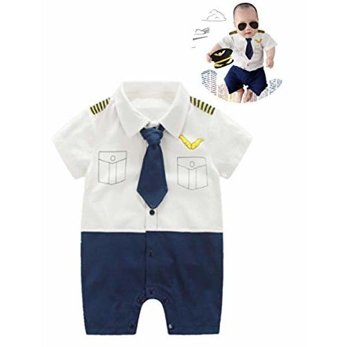 FANCYBABY Baby Pilot For Boys Girls Halloween Uniform Cosplay Romper Costume Outfit