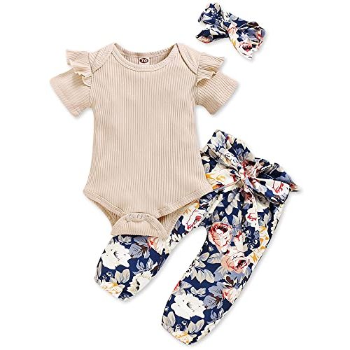 Infant Baby Girl Clothes Newborn Girl Outfit Long Sleeve Romper Pants Set Cute Baby Clothes for Girls Fall/Winter