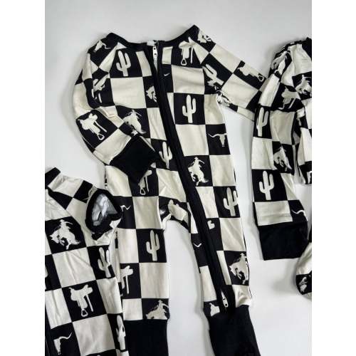 Cowboy Checkers Bamboo Romper