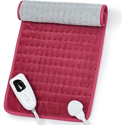 Heating Pad,Electric Heating Pads,Heating Pad for Back,Burgundy,24x12 Inch