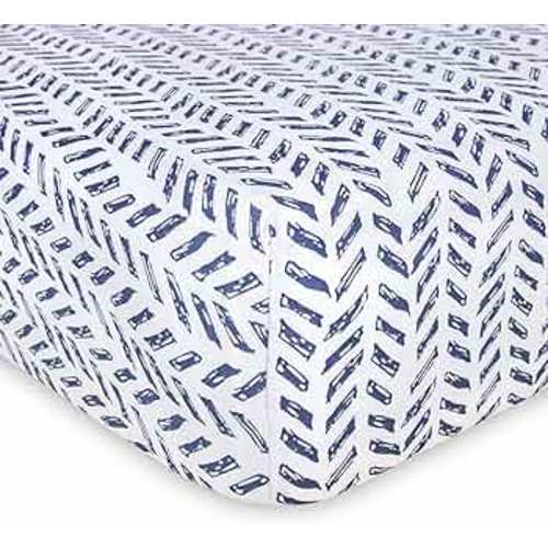 Burt's Bees Baby Pattern Fitted Crib Sheet Organic Cotton BEESNUG - Guide The Way Prints, Fits Unisex Standard Bed and Toddler Mattress, Infant Essentials, 52 x 28 Inch 1-Pack