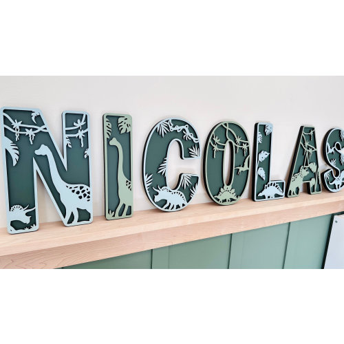Dinosaur Nursery Letters, Dinosaur Nursery Name Sign, Custom Name Decor, Dinosaur Nursery Décor, Dinosaur Theme Decor, Dinosaur Wall Art